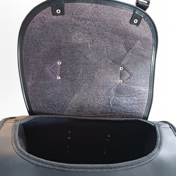 Vintage Waterproof Leather MotorcycleTail Bag Rear Seat Backpack Saddle Luggage - Picture 10 of 15